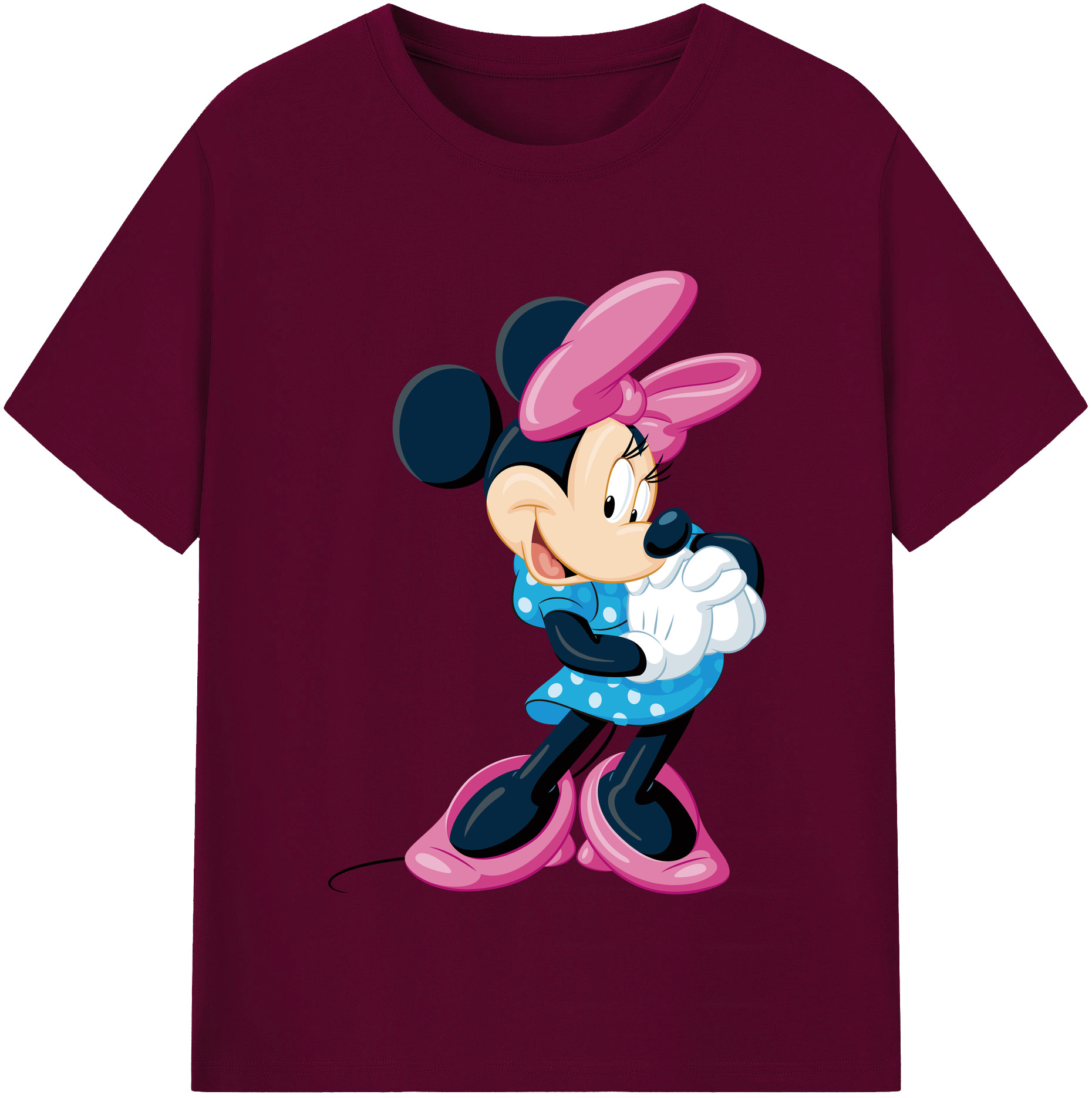 （画像用） ミッキーマウス Mickey Mouse レディースカジュアルプリントTシャツ（綿100％）